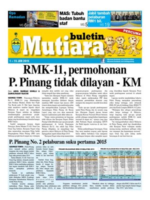 cover image of Buletin Mutiara 1-15 Jun 2015